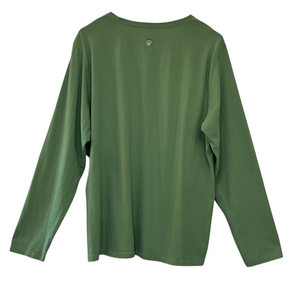 Life is Good Green Running Dog Graphic Long Sleeve Tee Shirt Women’s XL - Picture 4 of 10